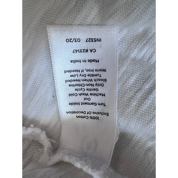 Talbots Top 3X Plus Petite Round Neck 100% Cotton Embroidered T-shirt Boho NEW - Picture 10 of 12